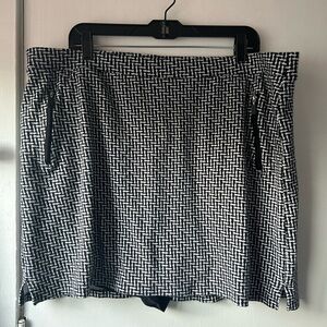 Jones New York Black and White Mini Skirt for Work